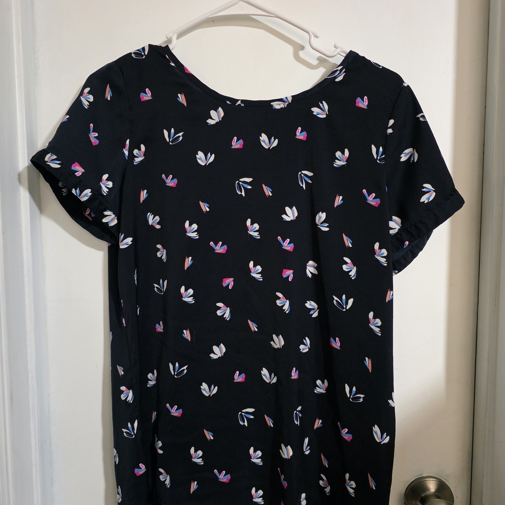 The Limited Black Dress with Pink and White Floral Design